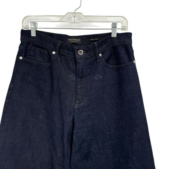 Banana Republic Trouser Wide Leg Jeans Womens 30P Blue High Rise Skater Classic - Picture 1 of 10